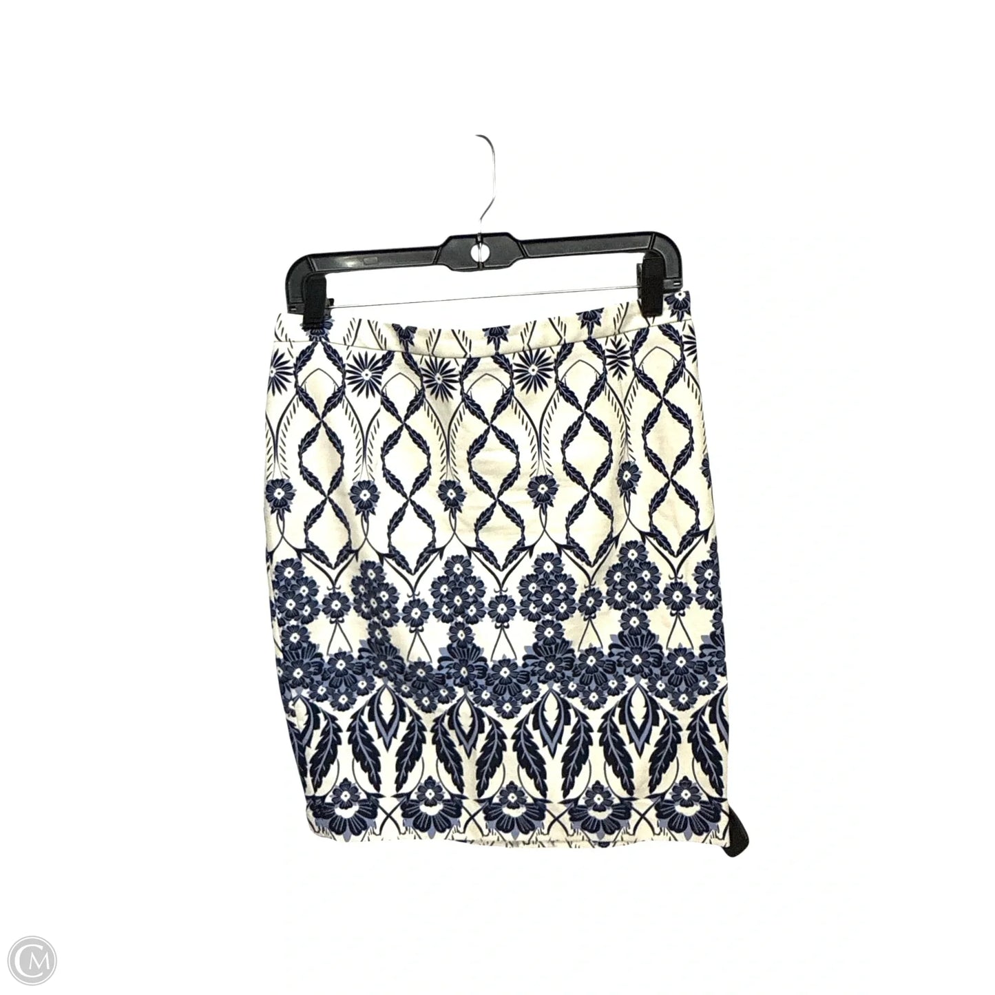 Skirt Midi By Willi Smith In Blue & White, Size: 4