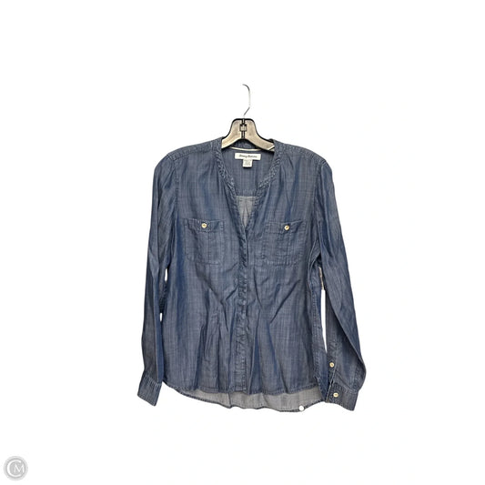 Top Long Sleeve By Tommy Bahama In Blue Denim, Size: Xxs