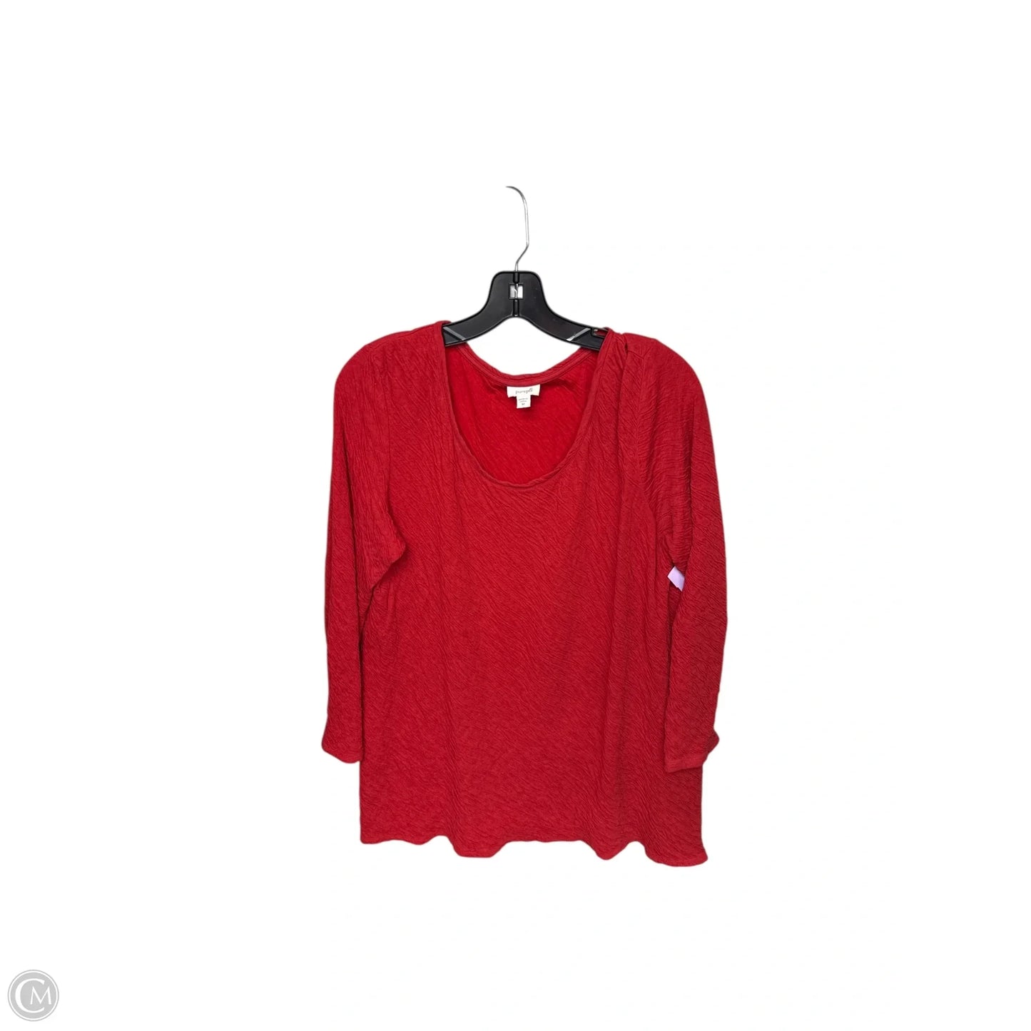 Tunic Long Sleeve By J. Jill In Red, Size: M