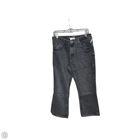 Jeans Straight By Zara In Black Denim, Size: 10