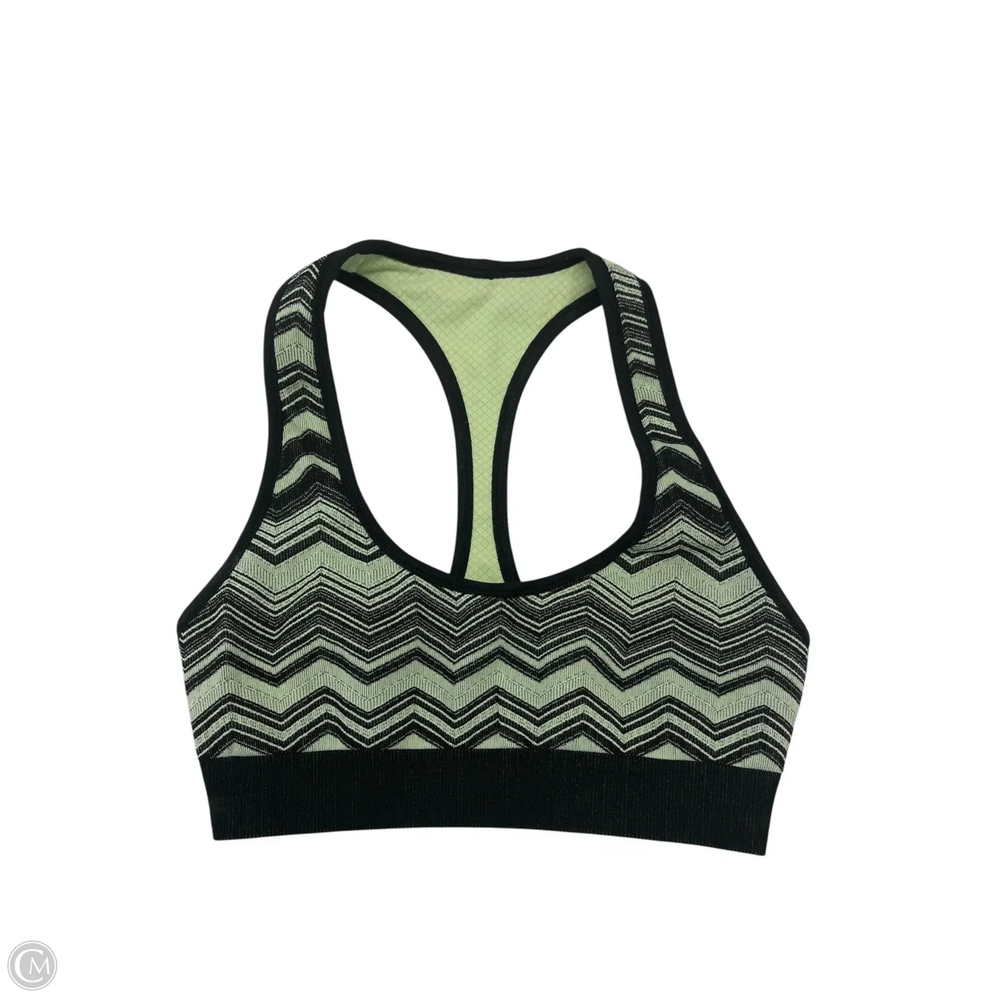Athletic Bra By Lululemon In Black & Green, Size: S