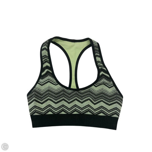 Athletic Bra By Lululemon In Black & Green, Size: S