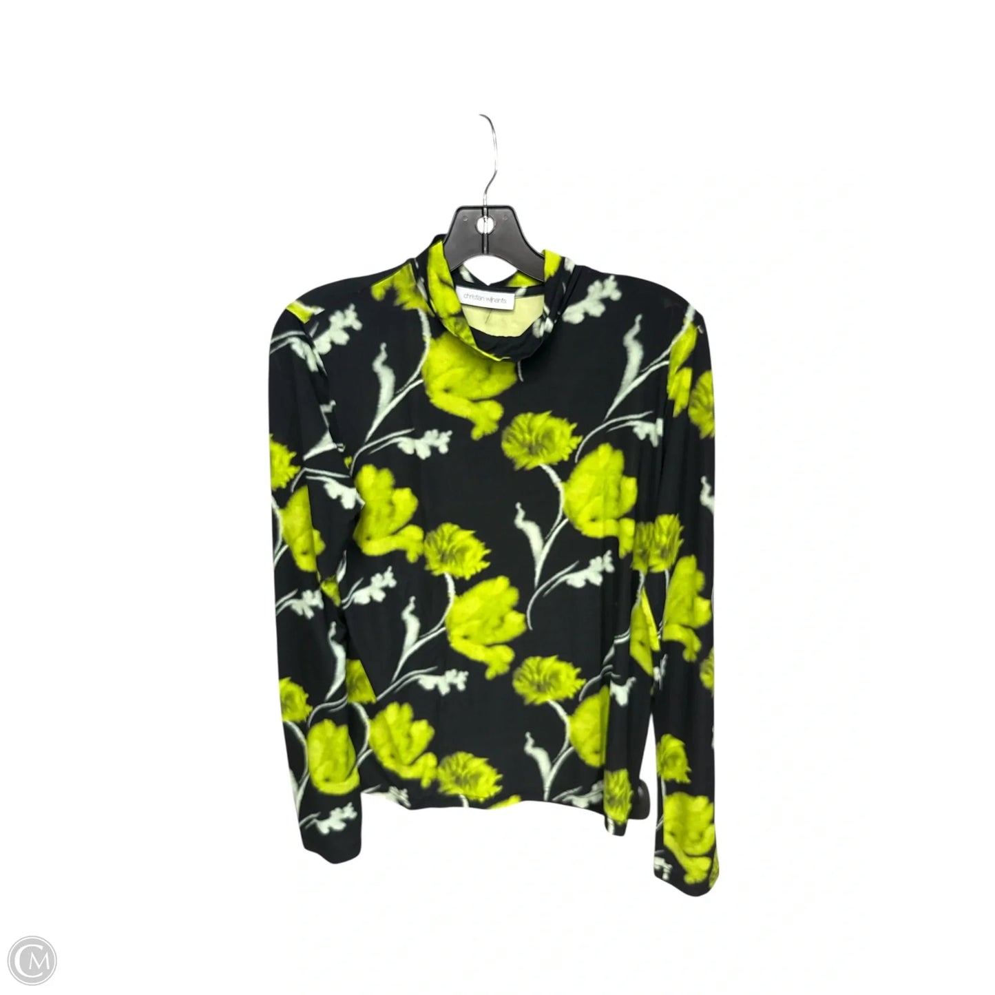 Top Long Sleeve By Cma In Black & Green, Size: L