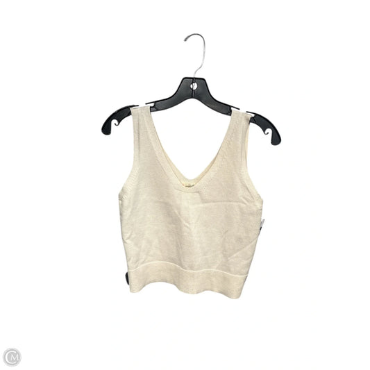 Top Sleeveless By Clothes Mentor In Cream, Size: M