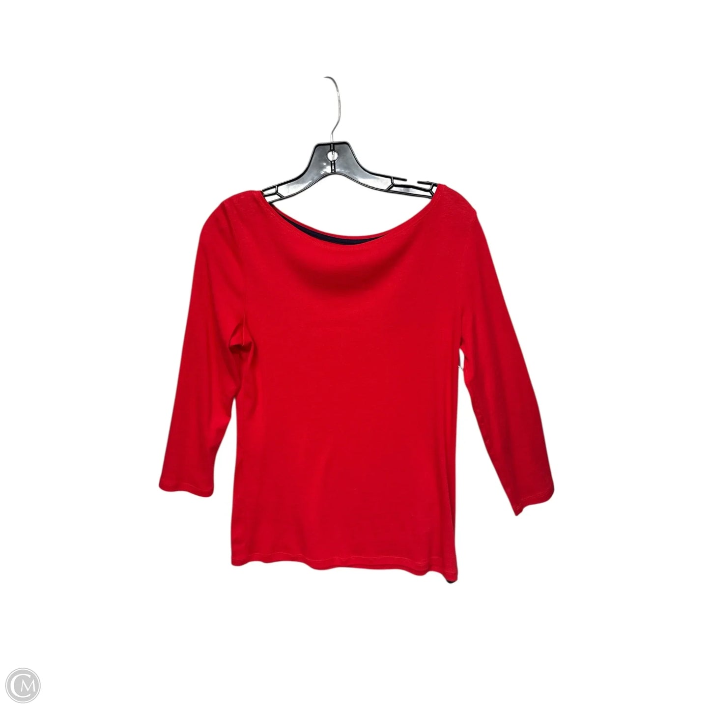 Top 3/4 Sleeve Basic By Talbots In Red, Size: S