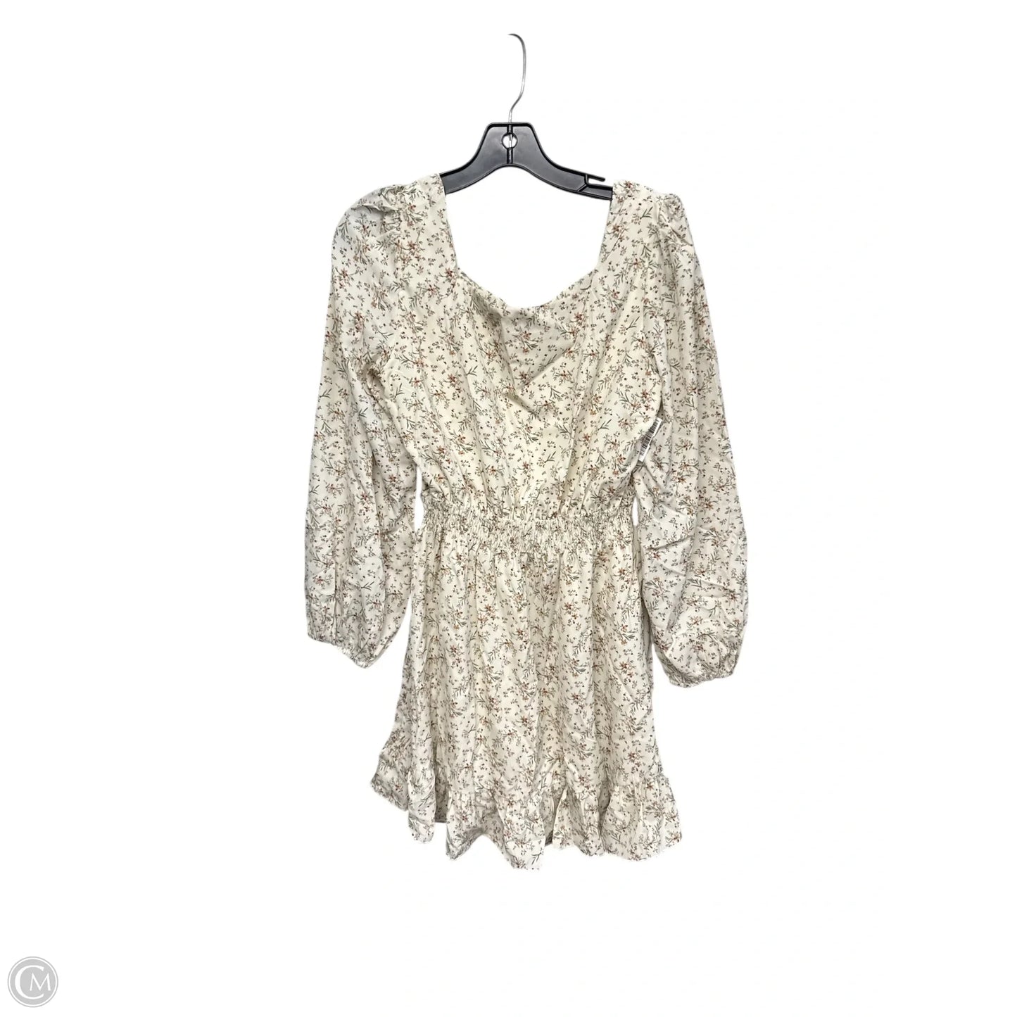 Dress Casual Midi By Clothes Mentor In Cream & Green, Size: S