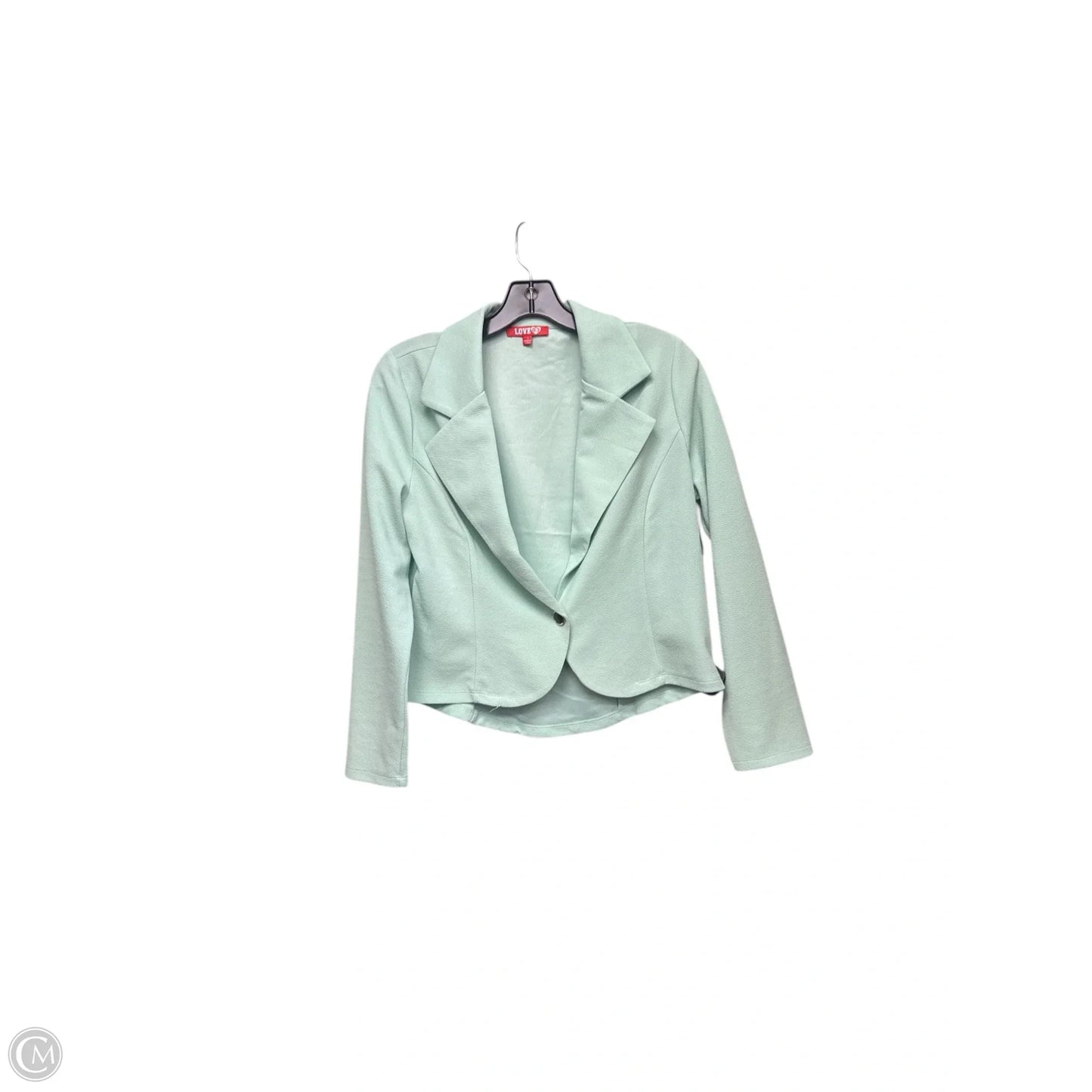Blazer By Clothes Mentor In Aqua, Size: L