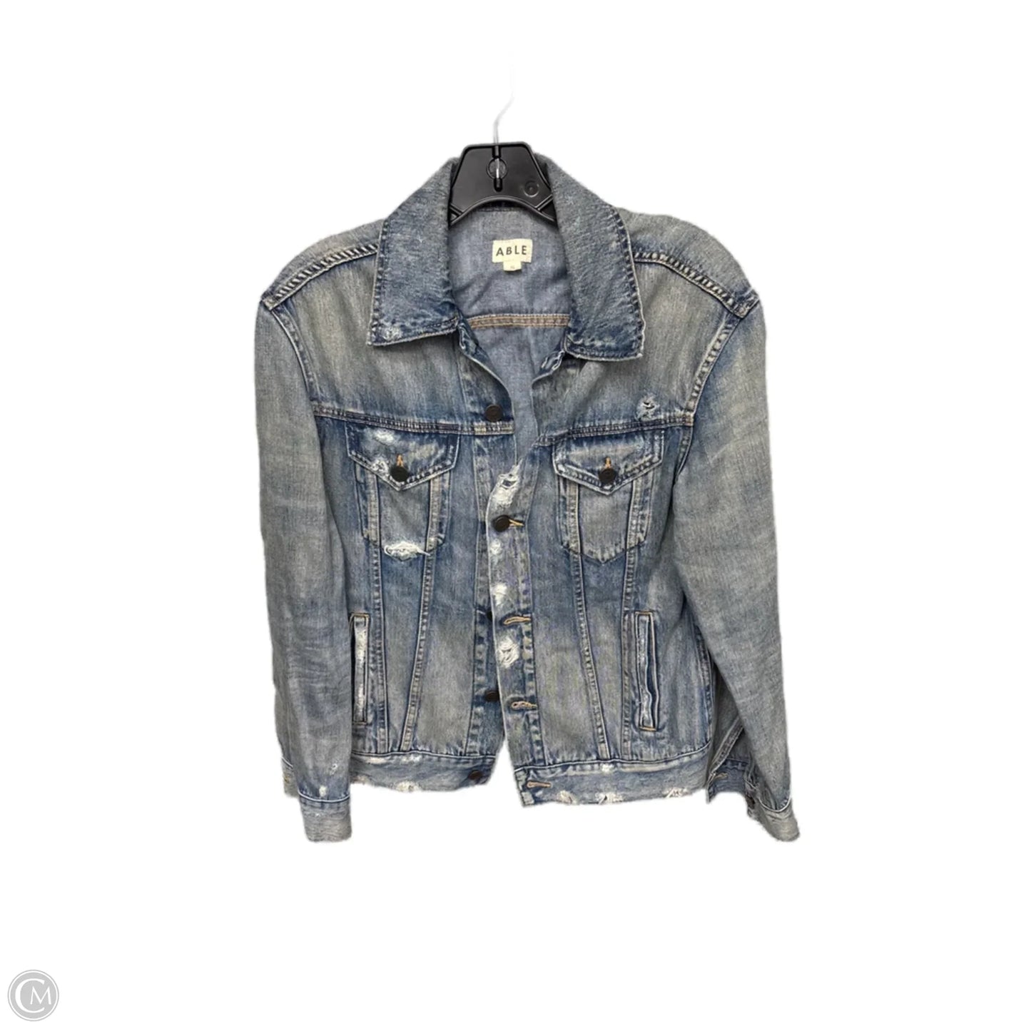 Jacket Denim By Clothes Mentor In Blue Denim, Size: S