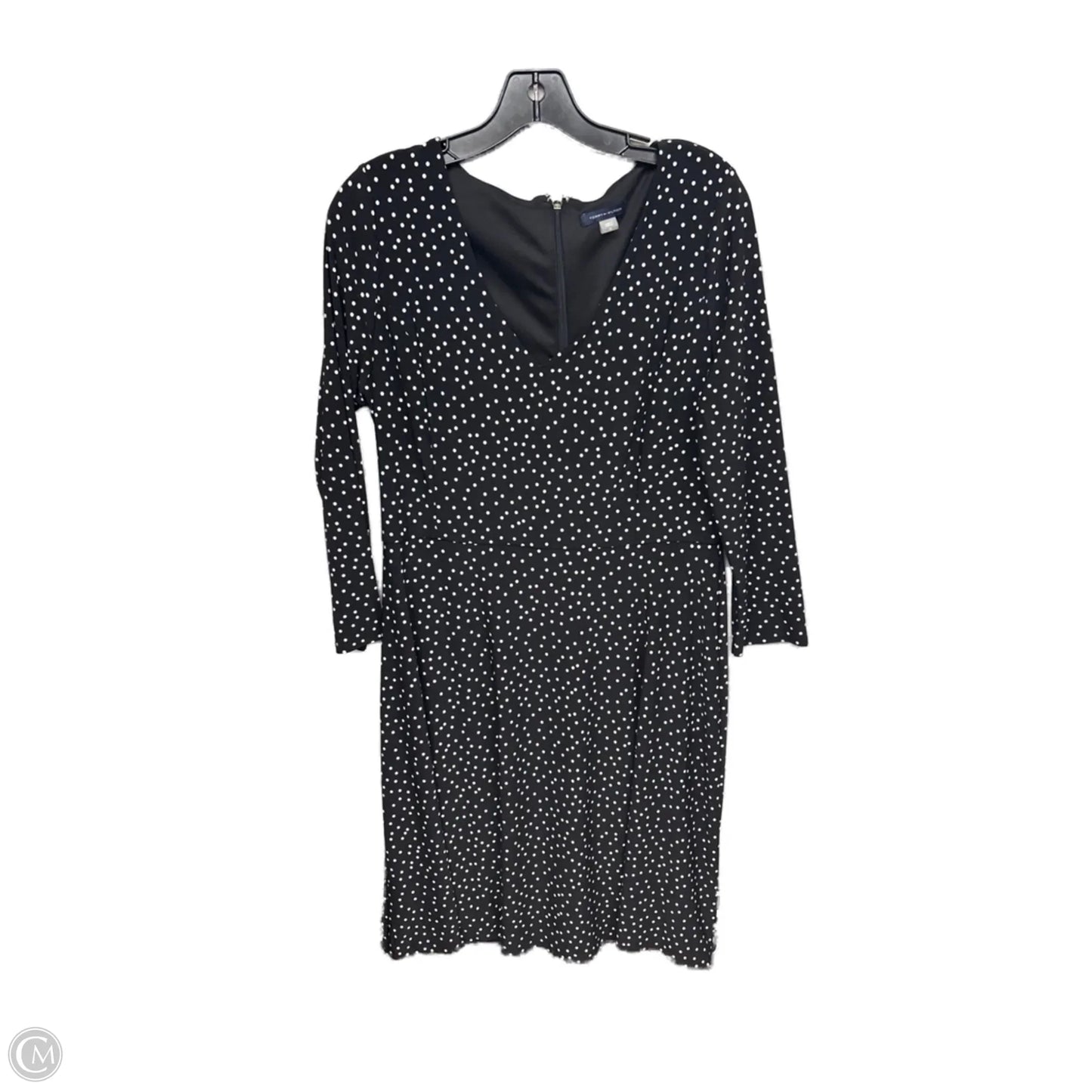 Dress Casual Midi By Tommy Hilfiger In Polkadot Pattern, Size: 12