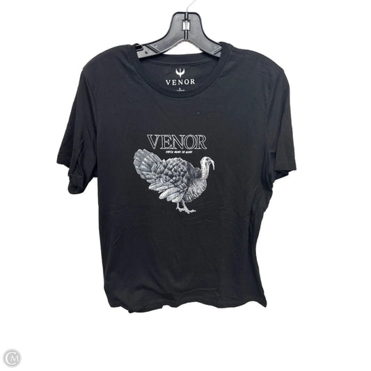 Top Short Sleeve By Clothes Mentor In Black, Size: L