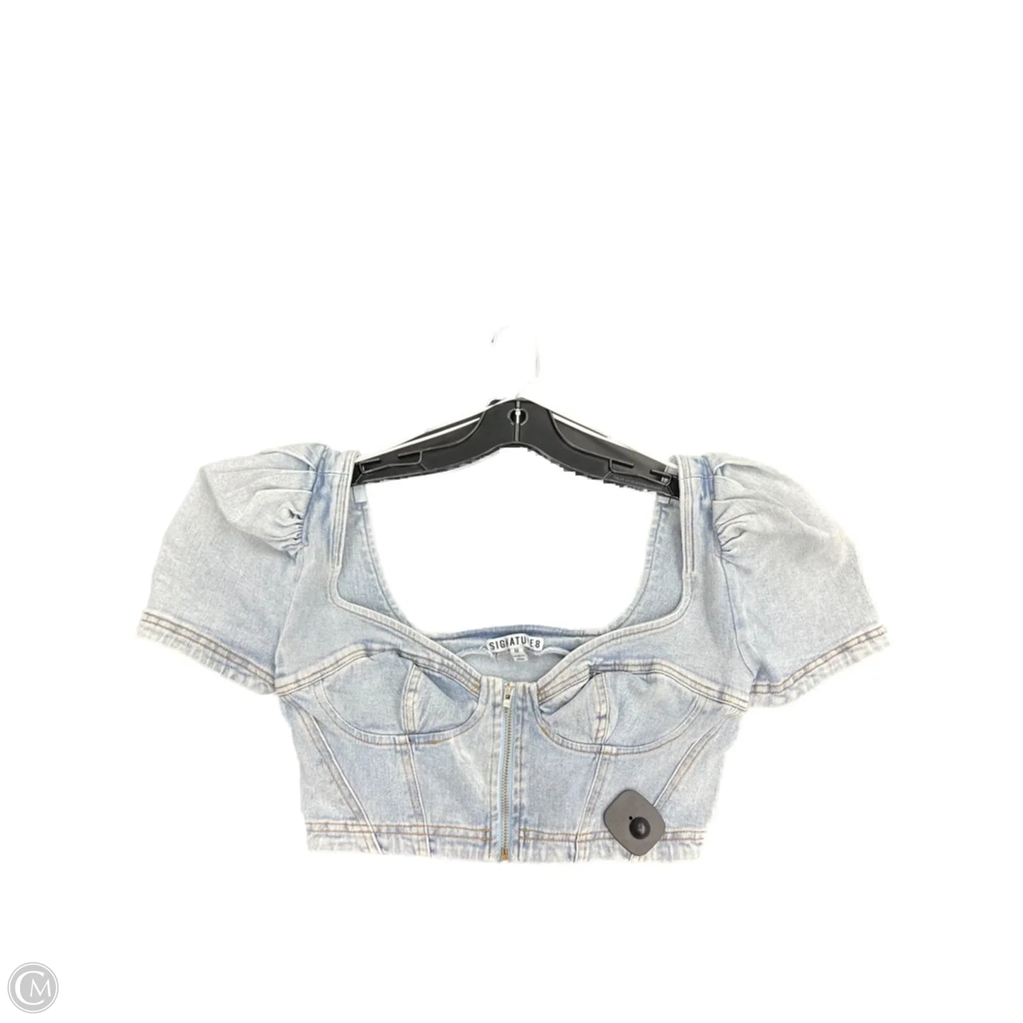 Top Short Sleeve By Clothes Mentor In Blue Denim, Size: M