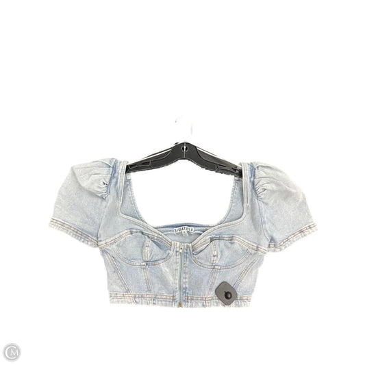 Top Short Sleeve By Clothes Mentor In Blue Denim, Size: M