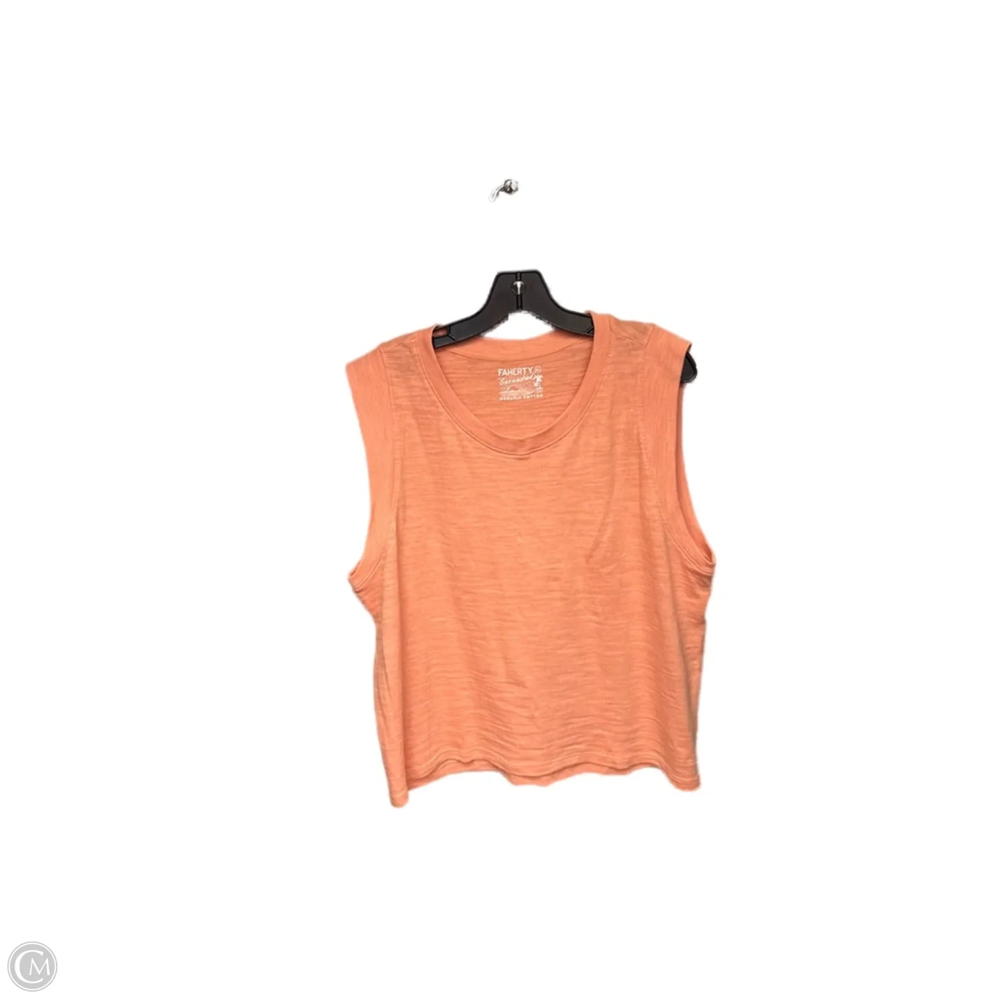Top Sleeveless By Faherty In Orange, Size: Xl