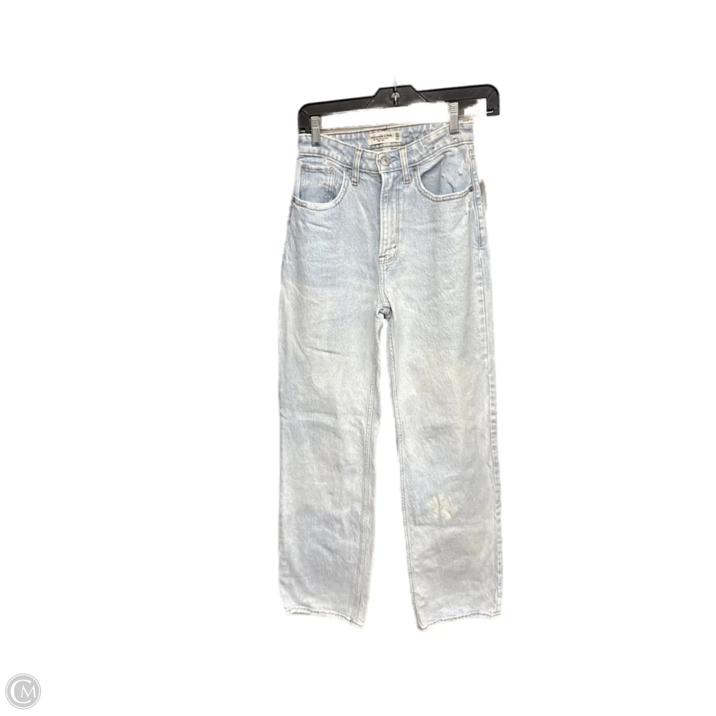 Jeans Straight By Abercrombie And Fitch In Blue Denim, Size: 24