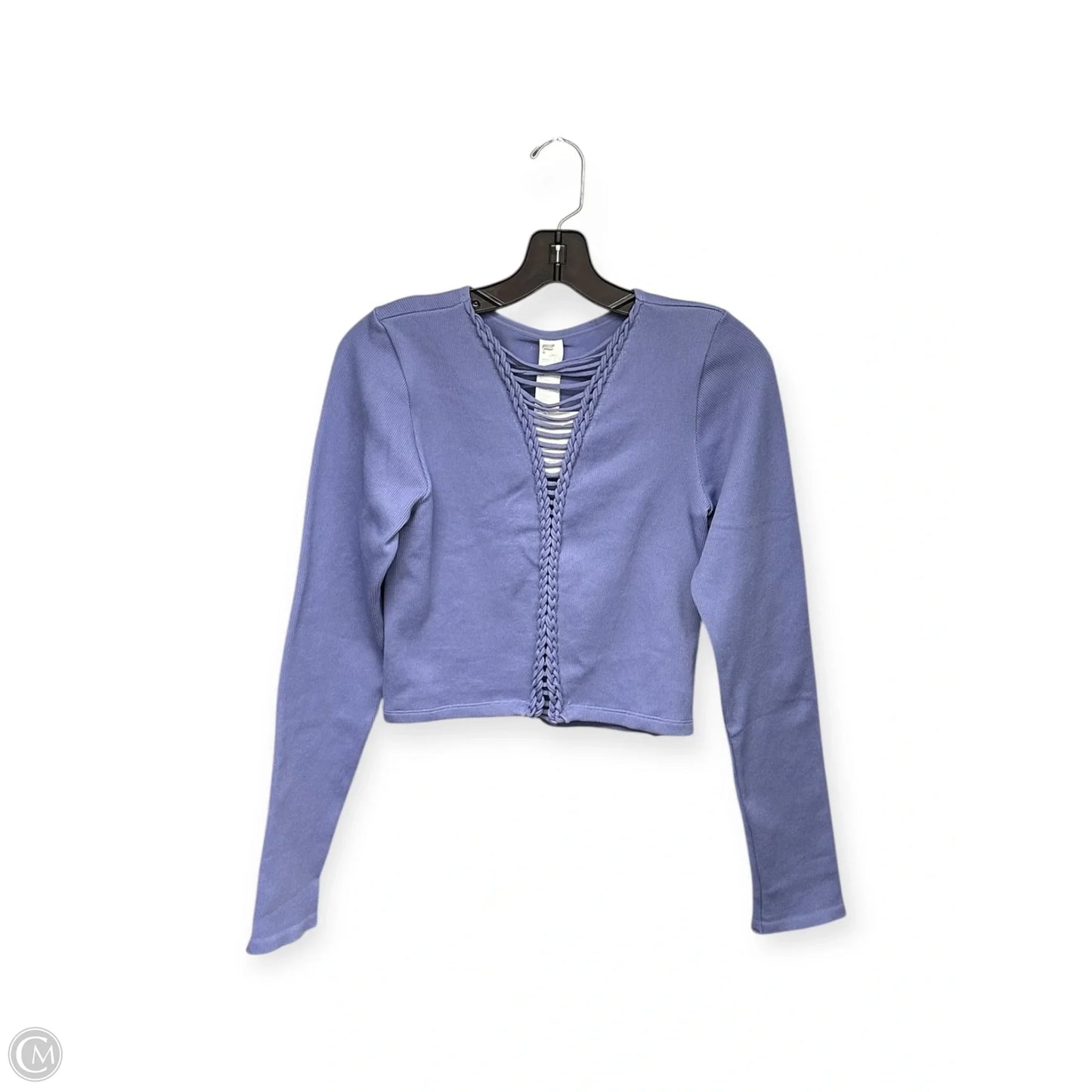 Athletic Top Long Sleeve Crewneck By Fabletics In Purple, Size: L