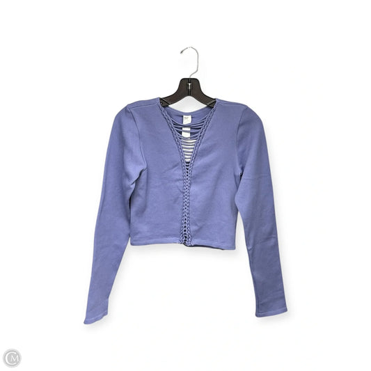 Athletic Top Long Sleeve Crewneck By Fabletics In Purple, Size: L