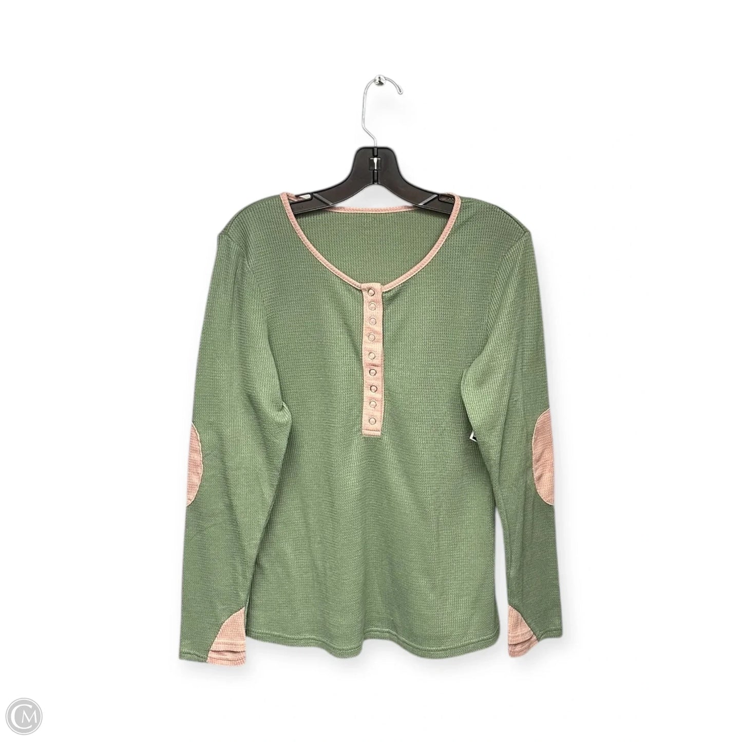 Top Long Sleeve By Clothes Mentor In Green & Pink, Size: M
