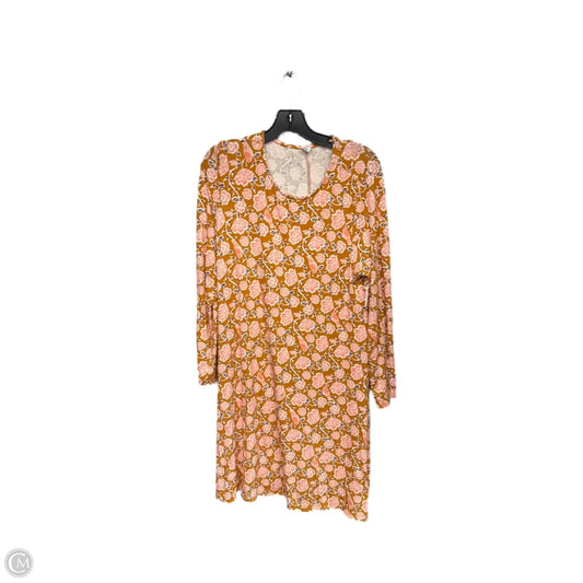 Dress Casual Maxi By Old Navy In Orange & Pink, Size: L