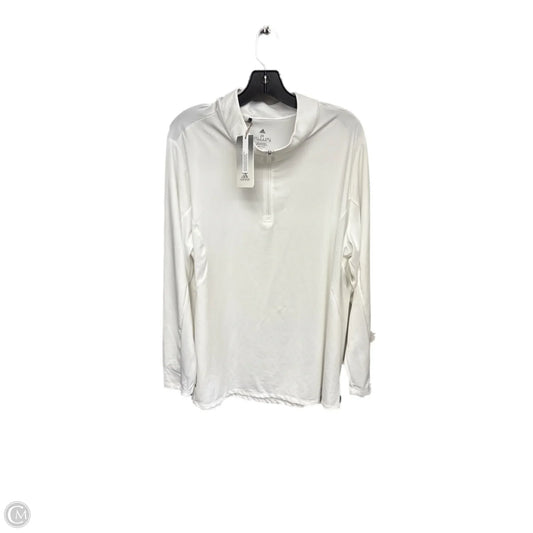 Athletic Jacket By Adidas In White, Size: 2x