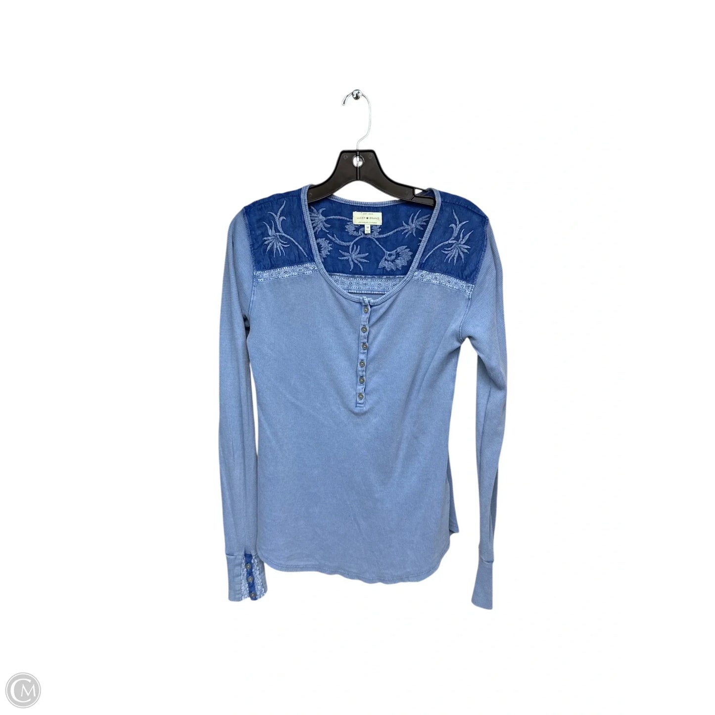 Top Long Sleeve By Lucky Brand In Blue, Size: M