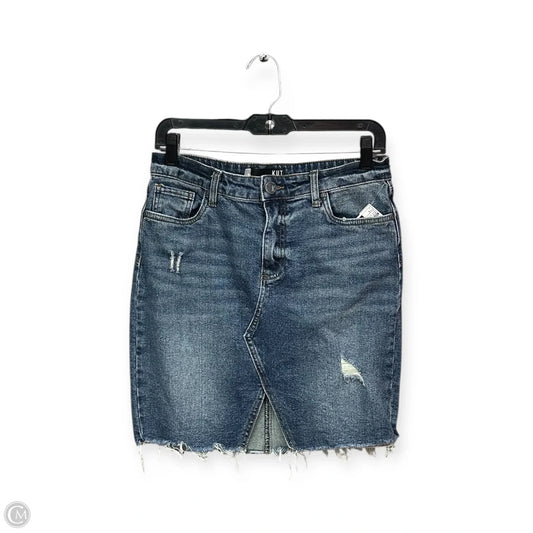 Skirt Midi By Kut In Blue Denim, Size: 4