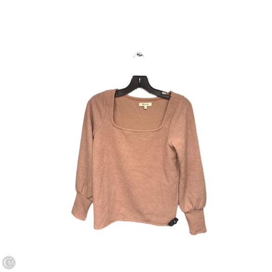 Top Long Sleeve By Madewell In Pink, Size: Xxs
