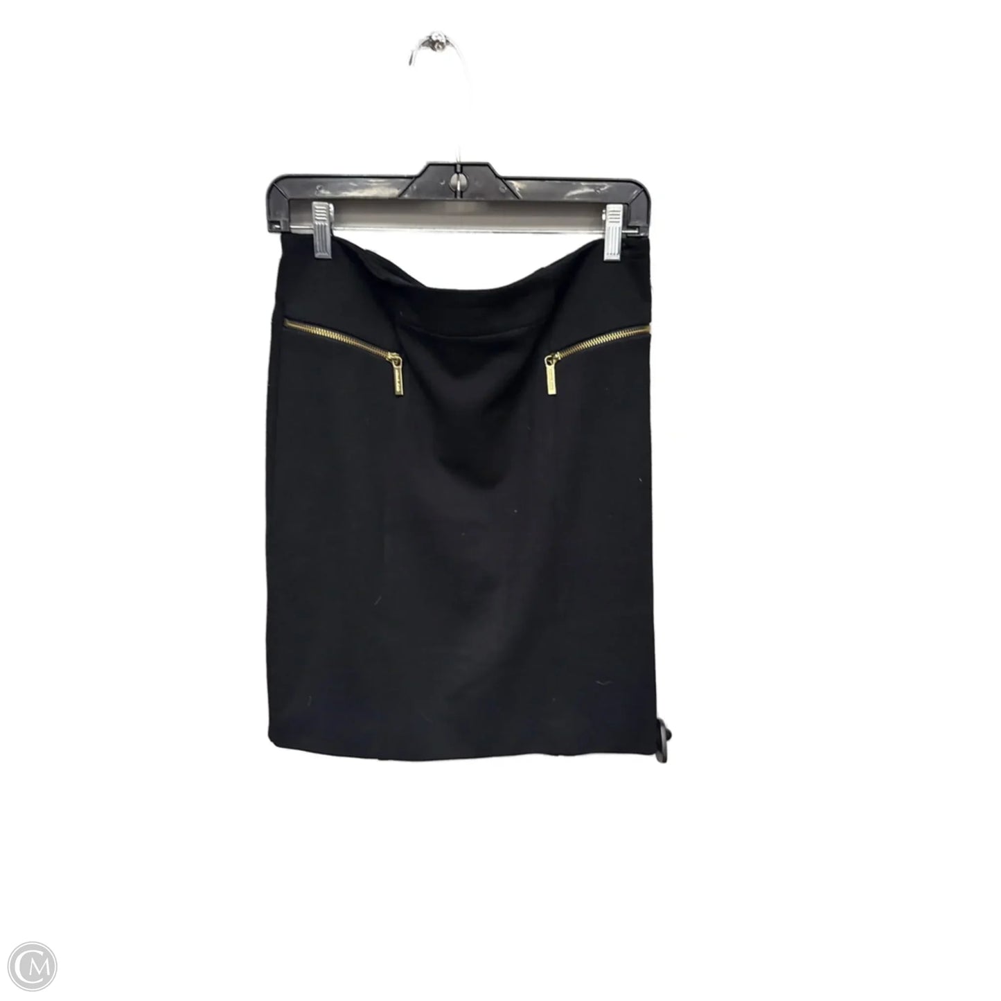 Skirt Midi By Michael By Michael Kors In Black & Gold, Size: 8