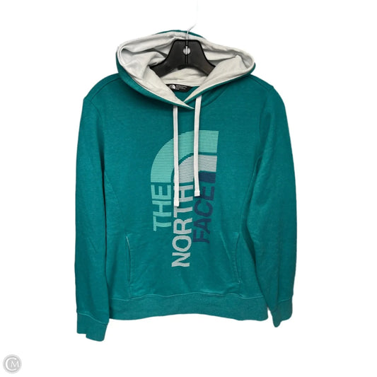 Athletic Sweatshirt Hoodie By The North Face In Teal, Size: M