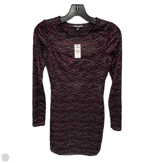 Dress Party Midi By Express In Purple, Size: Xs