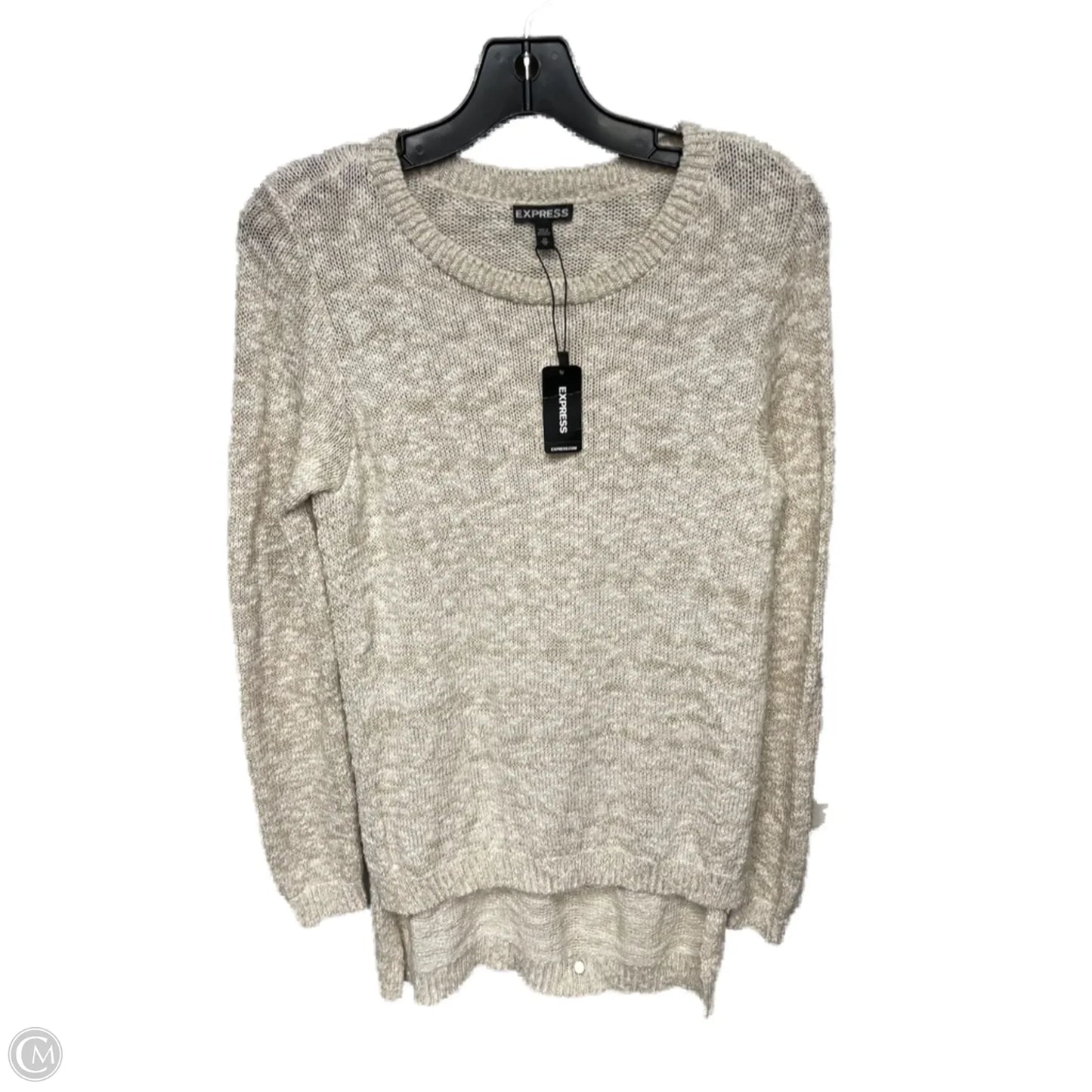 Sweater By Express In Cream, Size: Xs