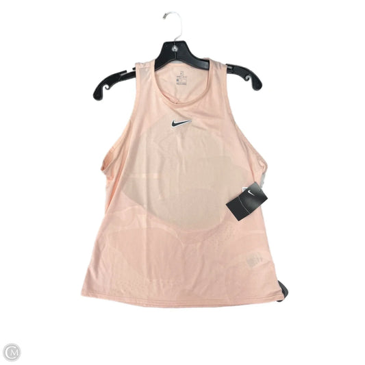 Athletic Tank Top By Nike Apparel In Peach, Size: L