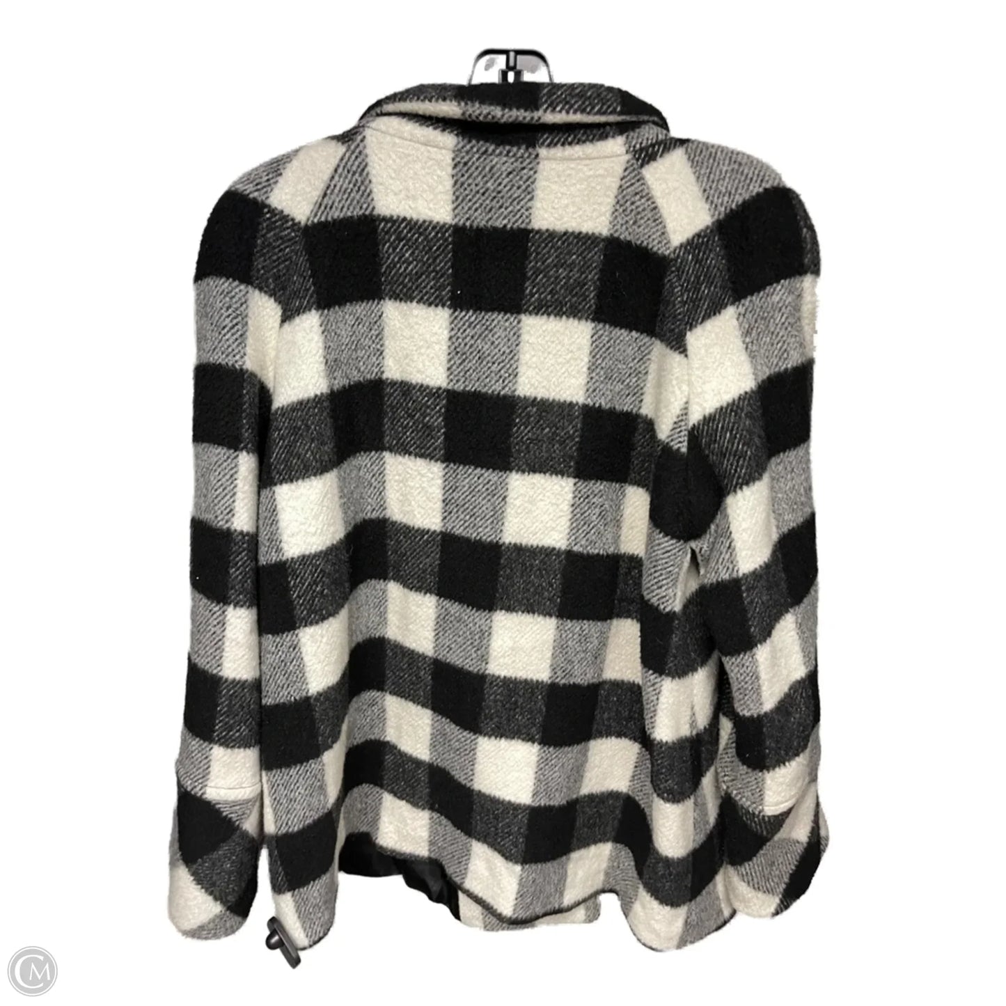 Coat Peacoat By Hilary Radley In Black & White, Size: 10