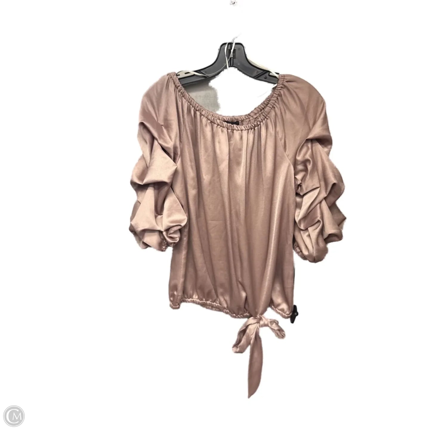 Top 3/4 Sleeve By Msk In Gold, Size: L