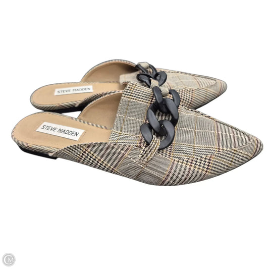 Shoes Flats By Steve Madden In Plaid Pattern, Size: 8.5