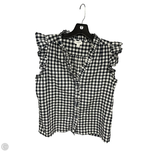 Top Sleeveless By J. Crew In Checkered Pattern, Size: S