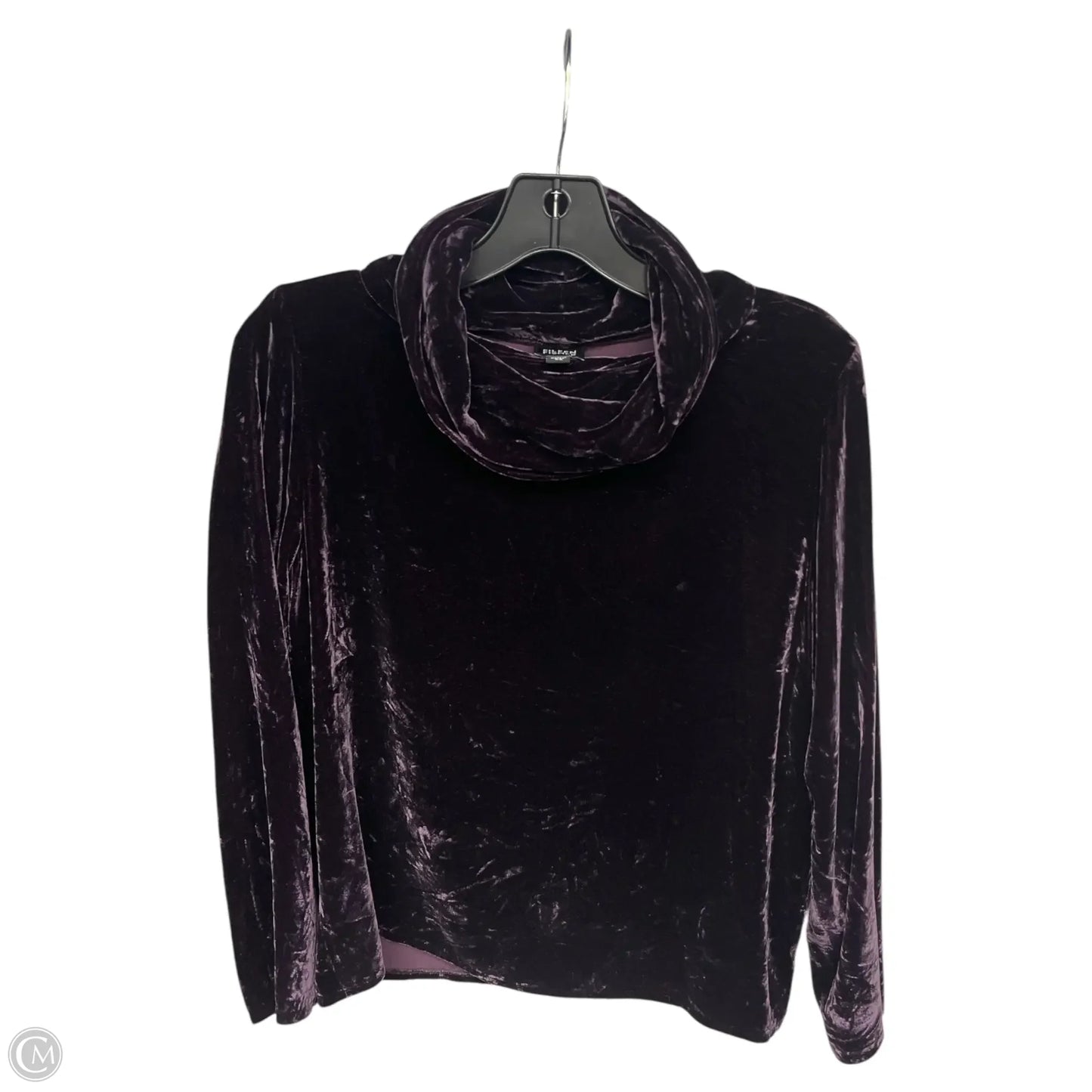 Top Long Sleeve By Eileen Fisher In Purple, Size: Xs