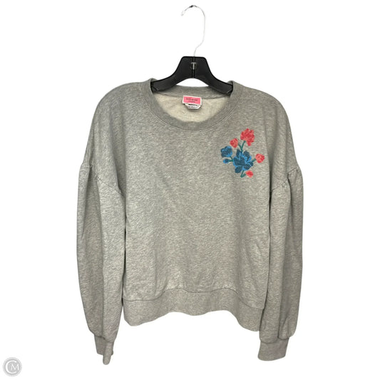 Sweatshirt Designer By Kate Spade In Grey & Pink, Size: Xxl
