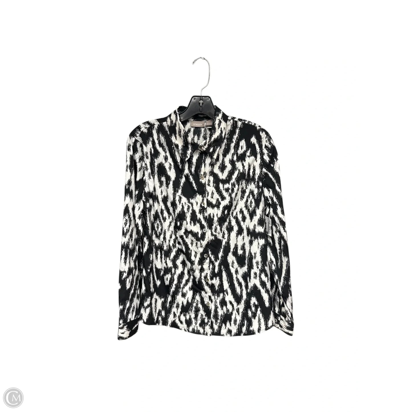Top Long Sleeve By Chicos In Animal Print, Size: M