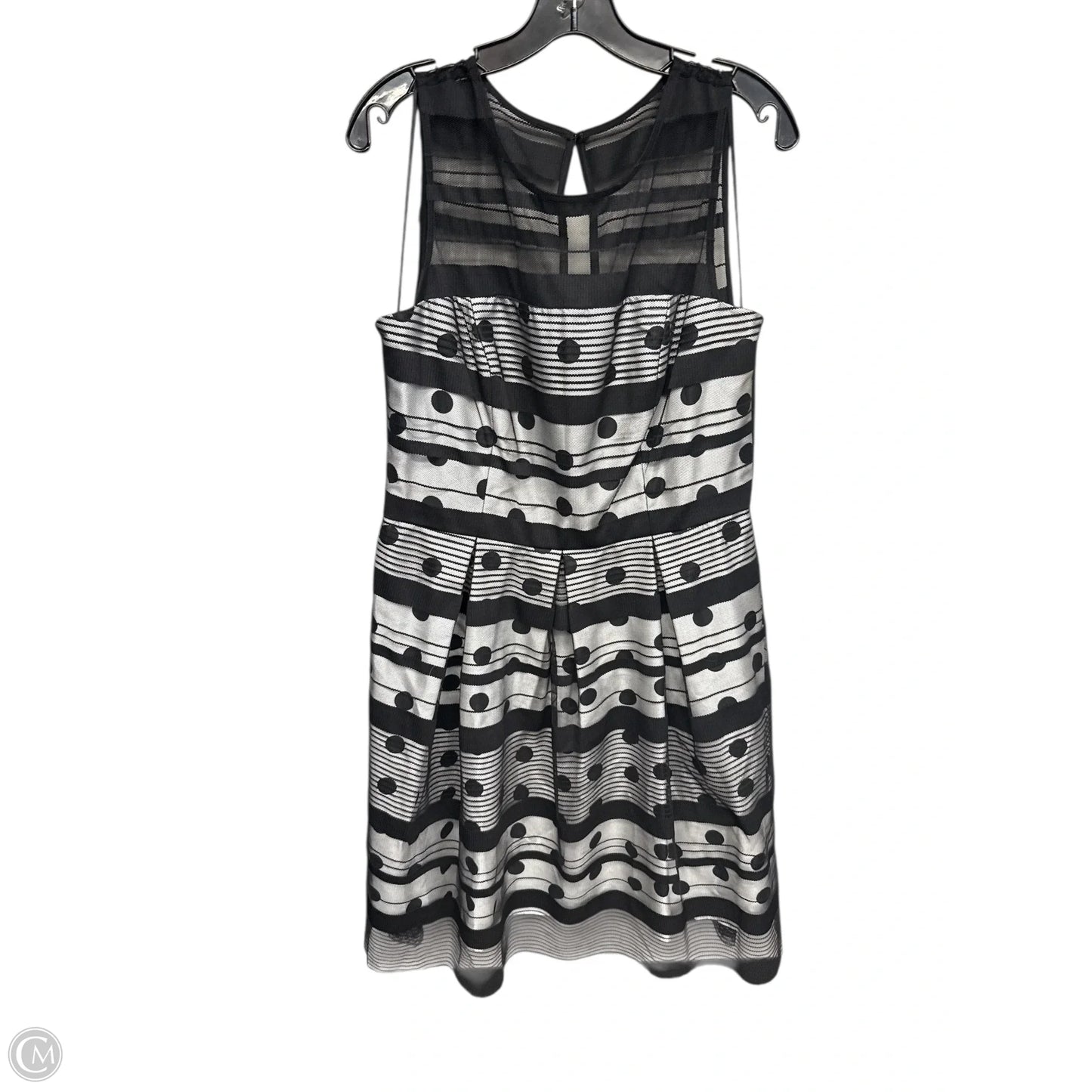 Dress Party Midi By Clothes Mentor In Black & White, Size: 14