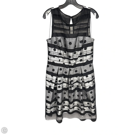 Dress Party Midi By Clothes Mentor In Black & White, Size: 14