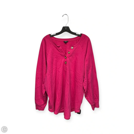 Sweatshirt Crewneck By Torrid In Pink, Size: 3x