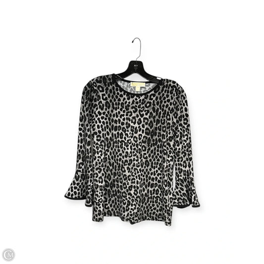 Top Long Sleeve By Michael By Michael Kors In Animal Print, Size: Xs