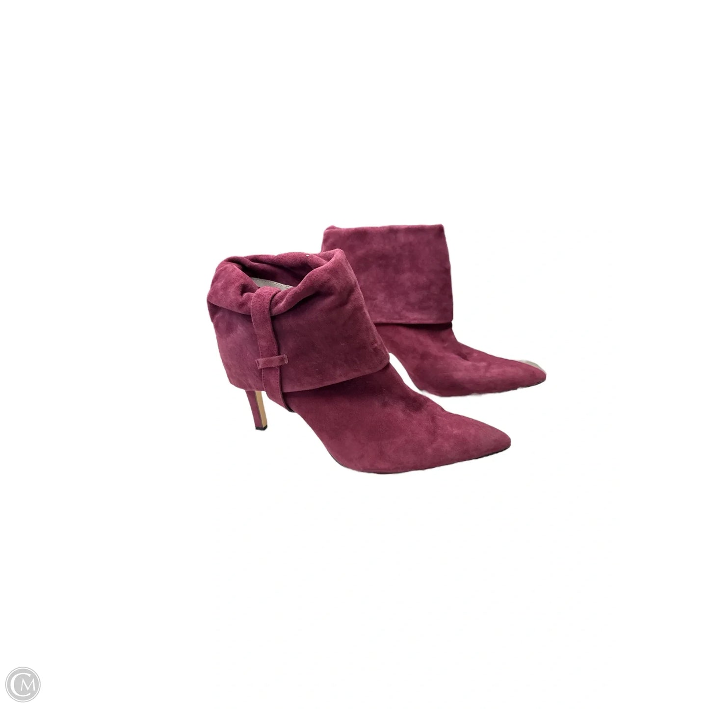 Boots Ankle Heels By Calvin Klein In Purple, Size: 7