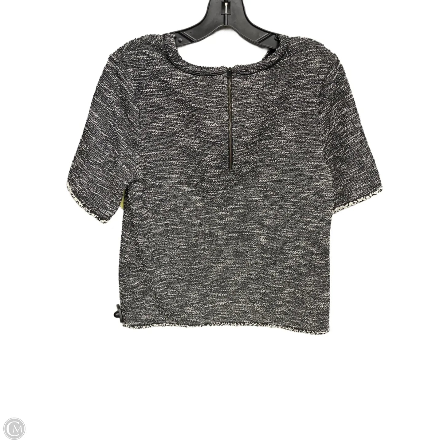 Top Short Sleeve By Banana Republic In Grey & Silver, Size: S
