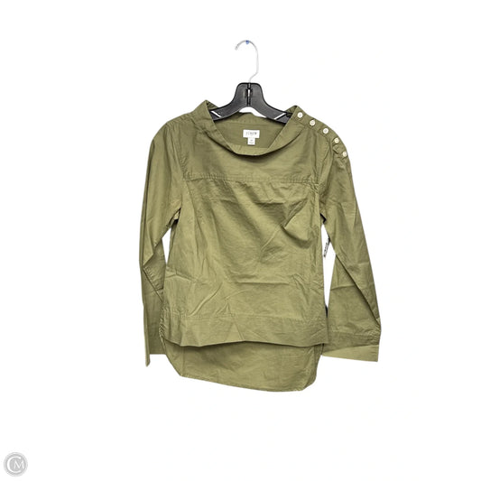 Top Long Sleeve By J. Crew In Green, Size: 0