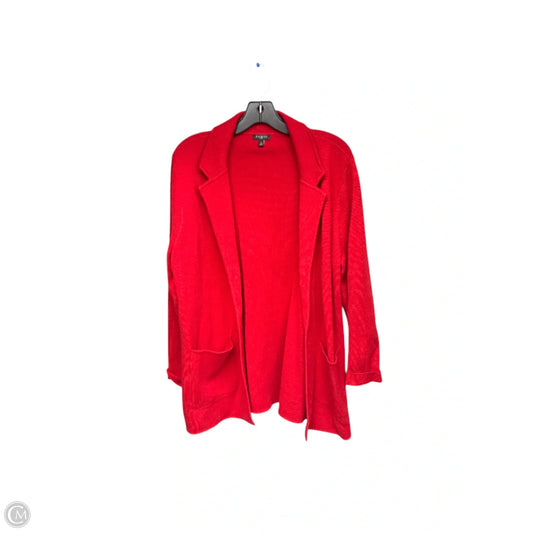 Sweater Cardigan By Talbots In Red, Size: Xl