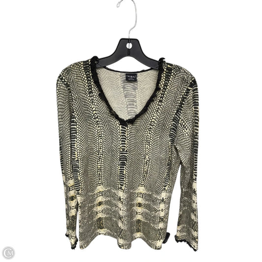 Sweater By Tribal In Snakeskin Print, Size: L
