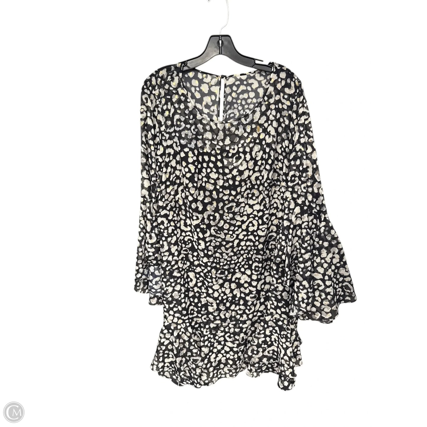 Dress Party Midi By Eliza J In Black & Cream, Size: 16