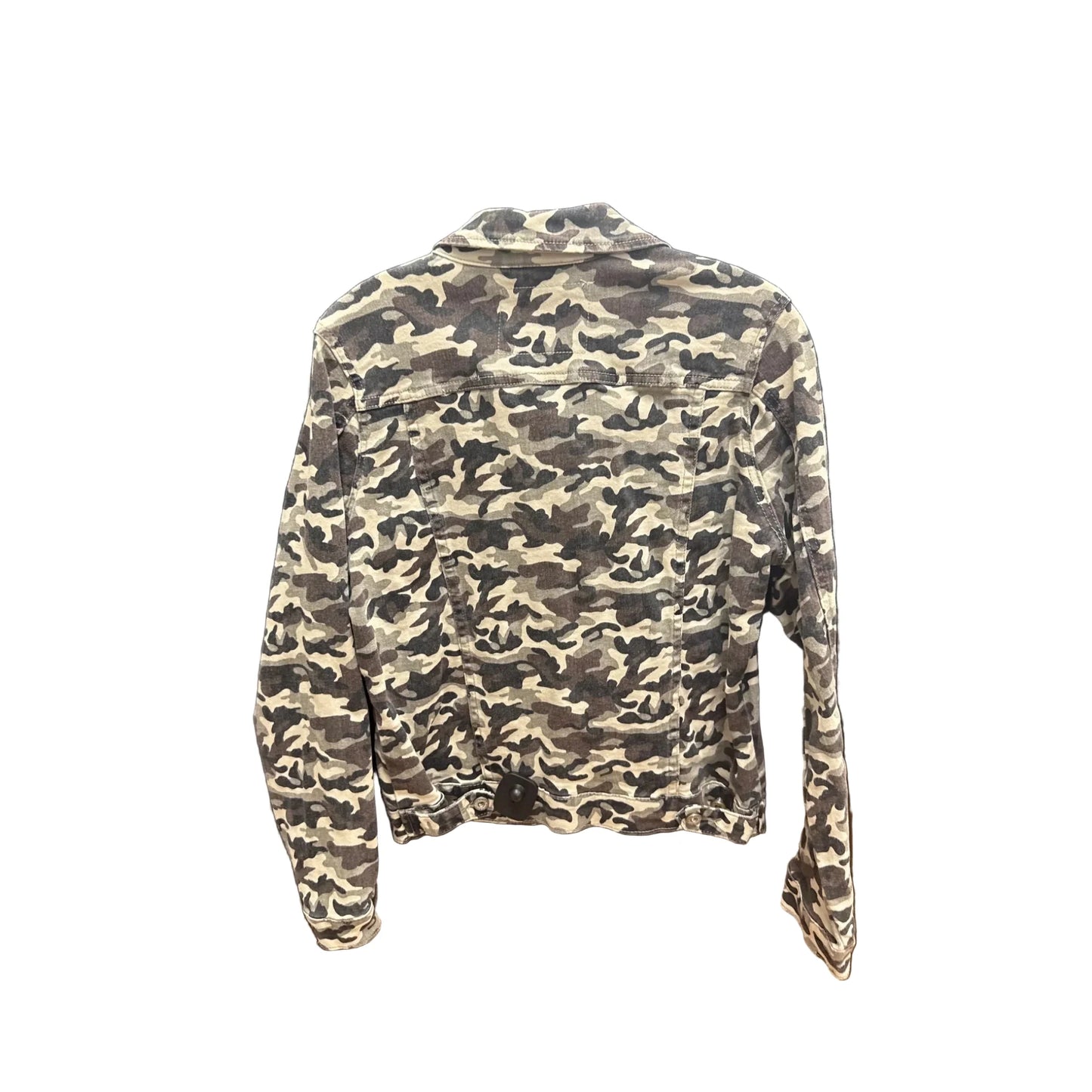 Jacket Denim By White Mark In Camouflage Print, Size: L
