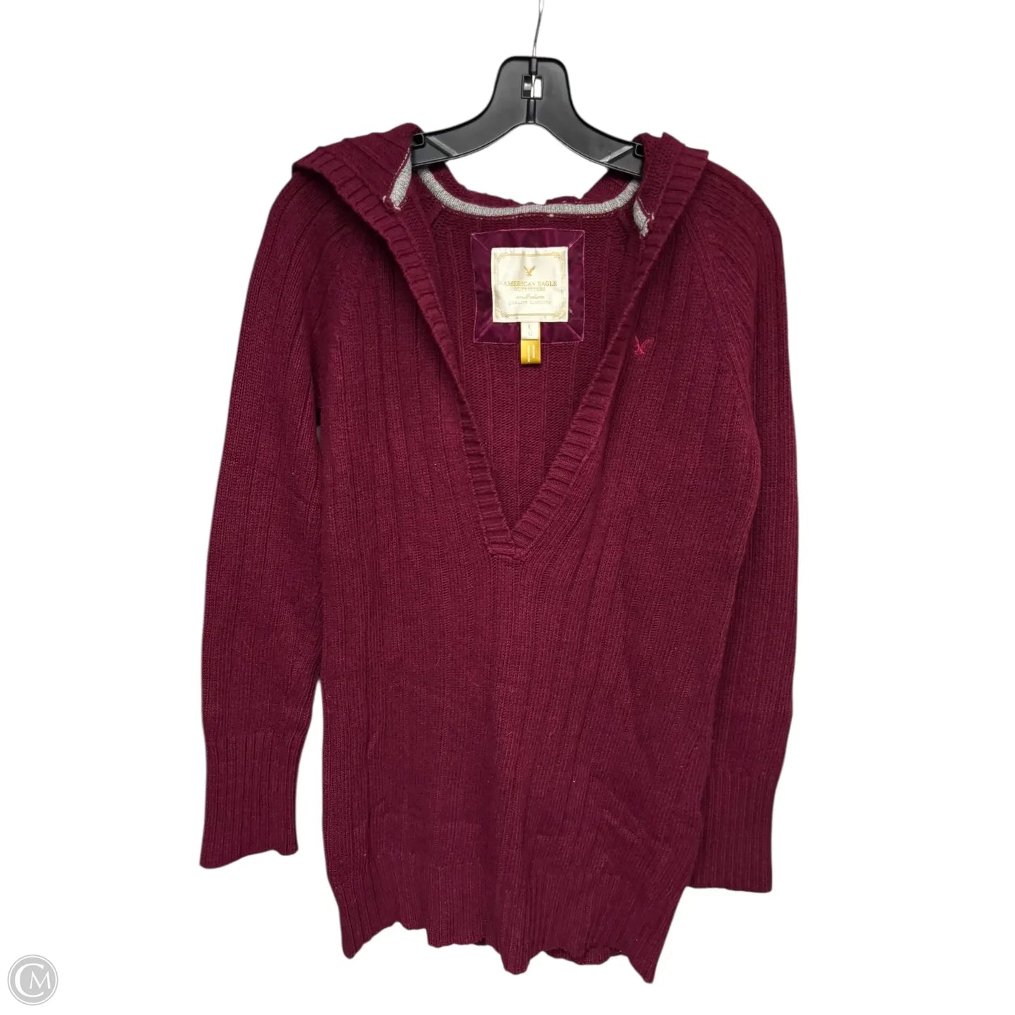 Sweater By American Eagle In Maroon, Size: L